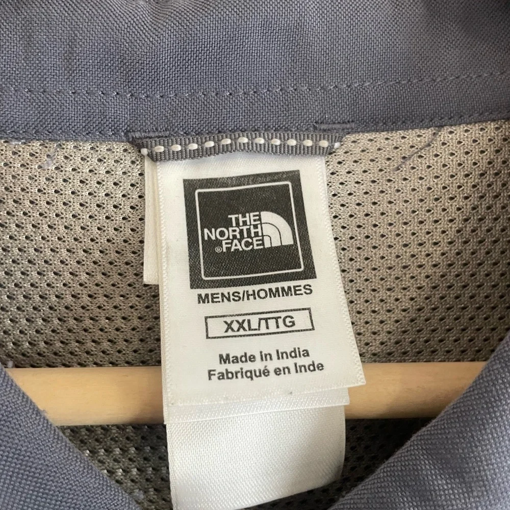 Men’s The North Face Tekware Performance Button Front Shirt Blue UPF 50 XXL